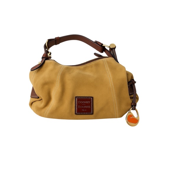 Dooney & Bourke Handbags - Dooney & Bourke Small East West Slouch‎ Suede Shoulder Bag Camel Brown